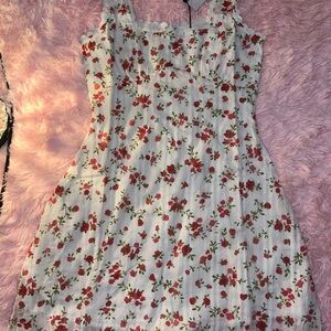 DASHA MINI DRESS WHITE FLORAL TALL